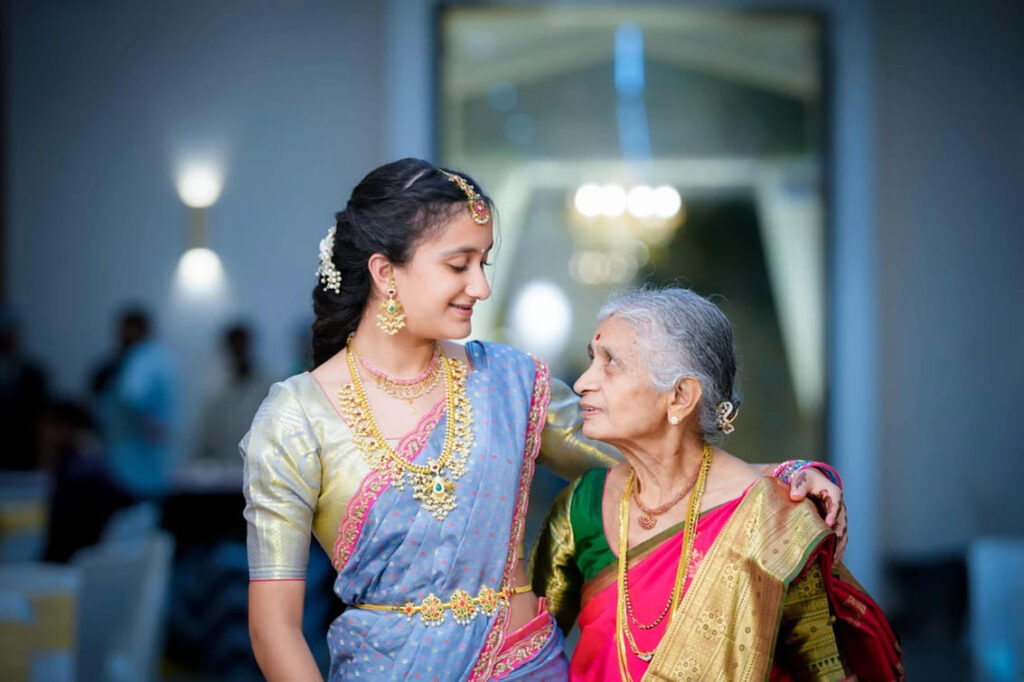half saree ceremony photo